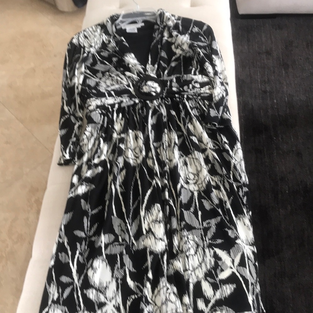 Black print dress